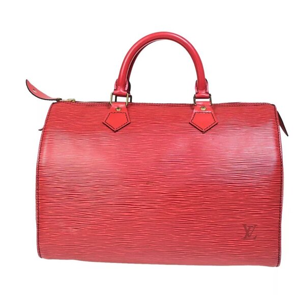 AUTHENTICITY GUARANTEED  LOUIS VUITTON LV Speedy Travel Hand Bag Epi Leather - Picture 1 of 16
